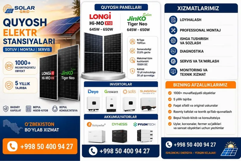 Quyosh panellari va quyosh stansiyalarini o’rnatish 2 Quyosh panellari va quyosh stansiyalarini o’rnatish 2