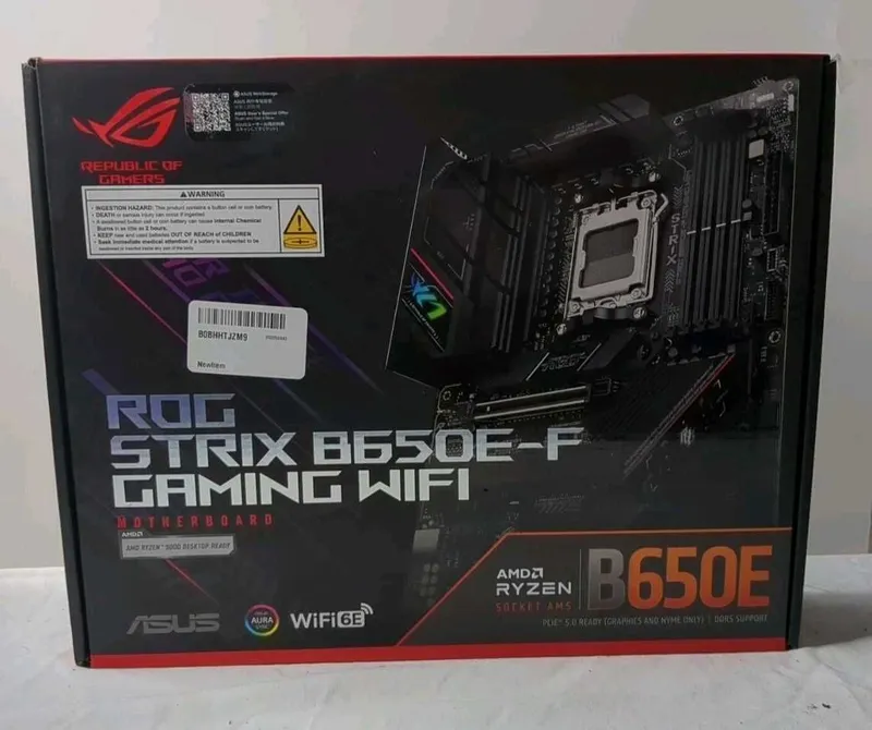 ASUS ROG Strix B650E-F Gaming WiFi AMD B650 AM5 ATX Motherboard — фото 1 ASUS ROG Strix B650E-F Gaming WiFi AMD B650 AM5 ATX Motherboard — фото 1