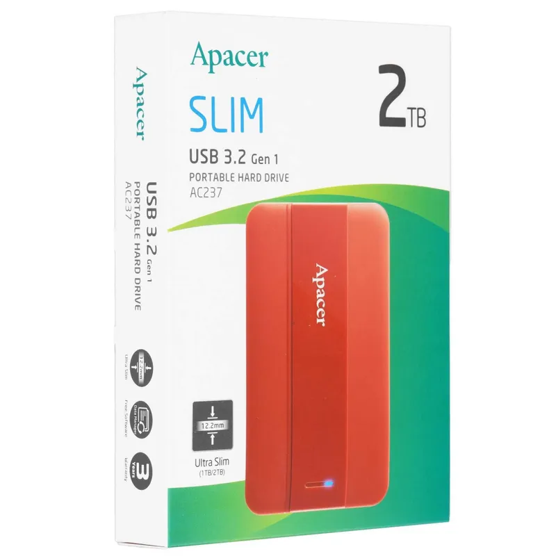 - Внешний жесткий диск 2TB Apacer AC236 / AC237 2.5" USB 3.2 3