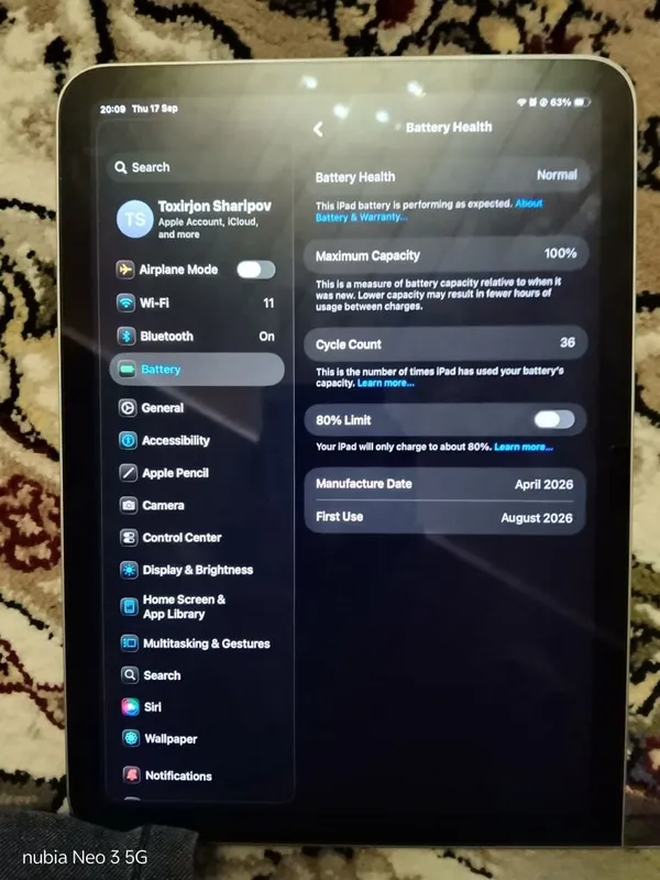 iPad A16, 6/128 5 iPad A16, 6/128 5