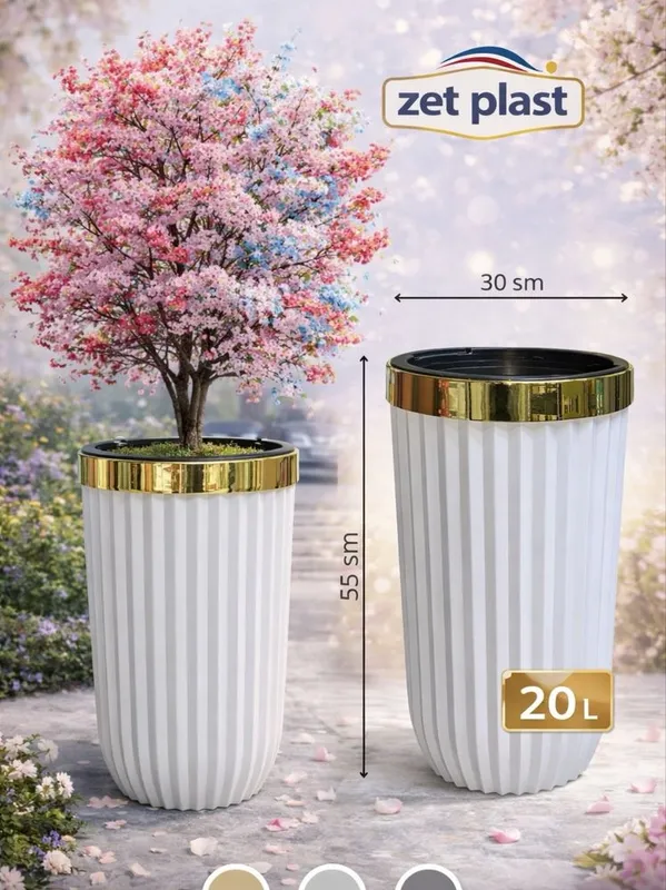 Гофра цветочный горшки 20л