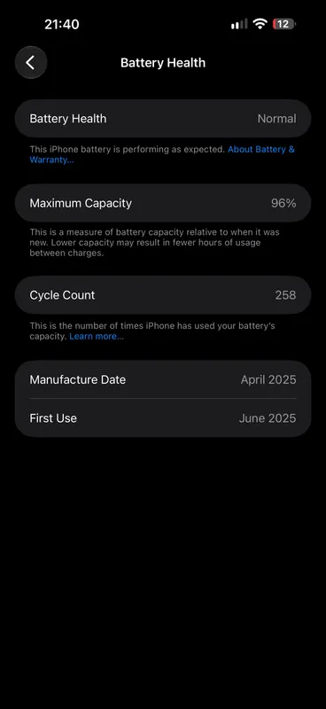 iPhone 16 Pro Max, 96% ёмкость аккумулятора 2 iPhone 16 Pro Max, 96% ёмкость аккумулятора 2