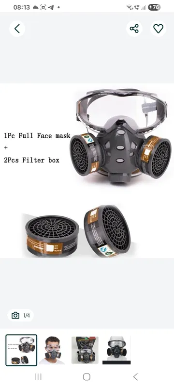 Полнолицевая Респиратор промышленная Очками Оптом — фото 1