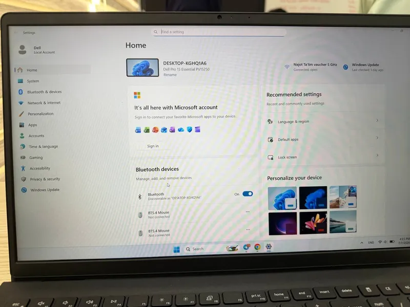 Ноутбук DELL PRO 15 ESSENTIAL 4
