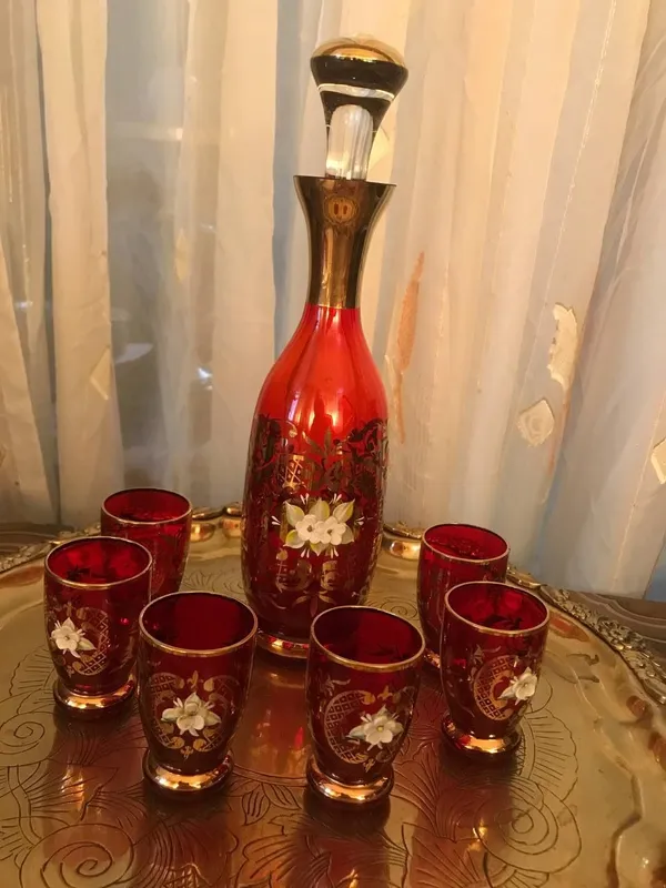 Штоф и рамочки Богемия .