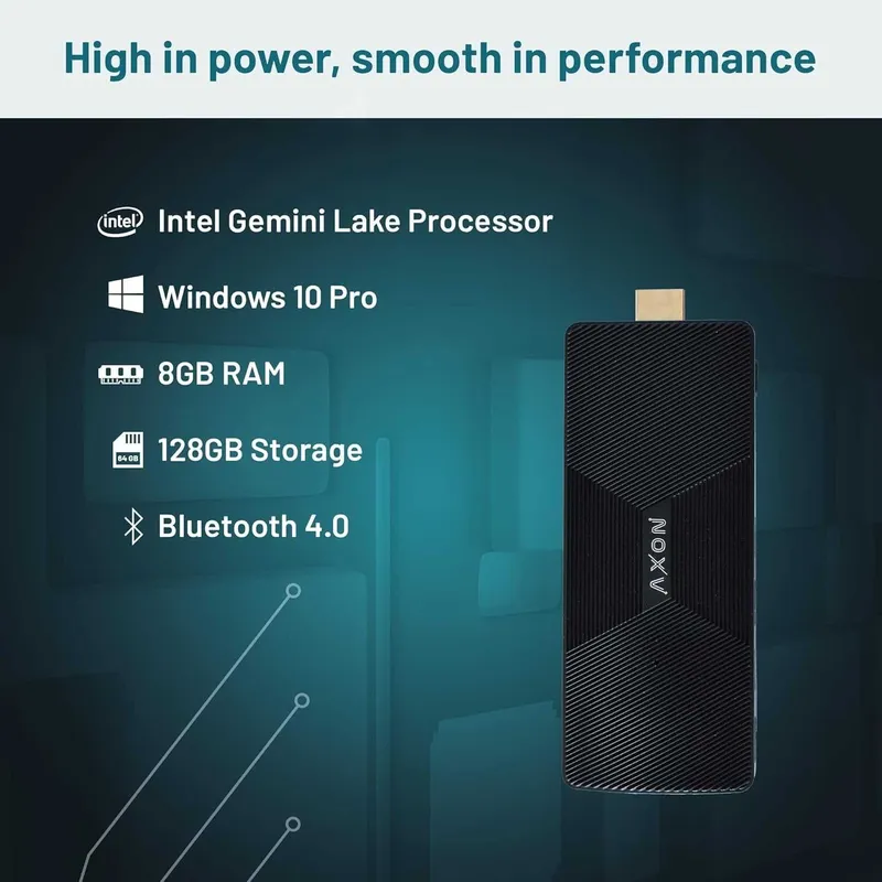 Ультракомпактный Мини Пк Mini PC Axon mini stick PC intel J4125 4/64Gb — фото 3
