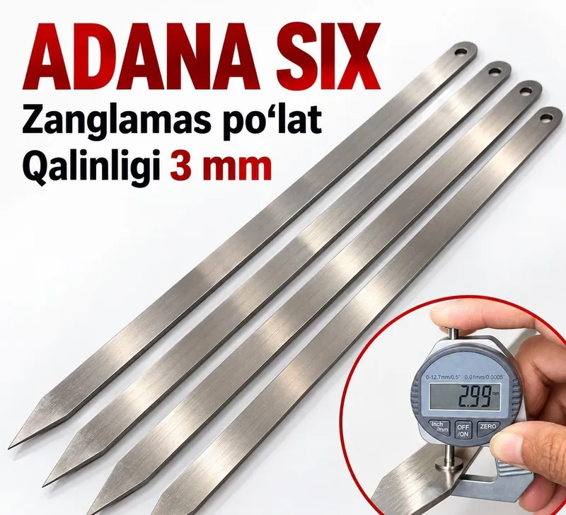 Adana nerjaveyka six 90sm Кавказская шампур 2 Adana nerjaveyka six 90sm Кавказская шампур 2