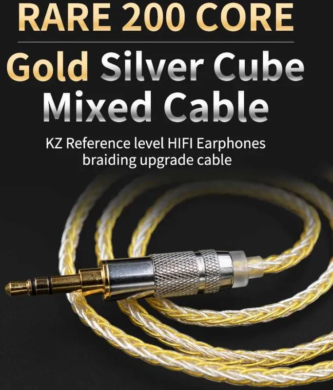 Новый запечатанный 8жил Gold Silver Mixed кабель для наушников KZ и др