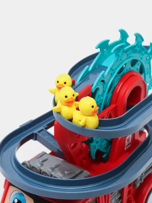 Fire rail car duck — детская игрушка 6