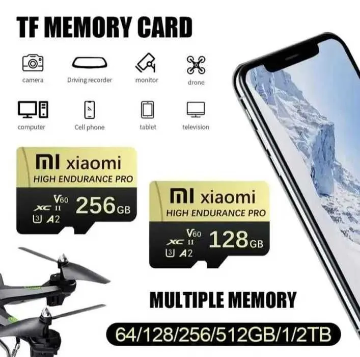 Micro SD,Fleshka,Chip,SD karta 64/128/256/512/1TB/2TB adapter ham bor