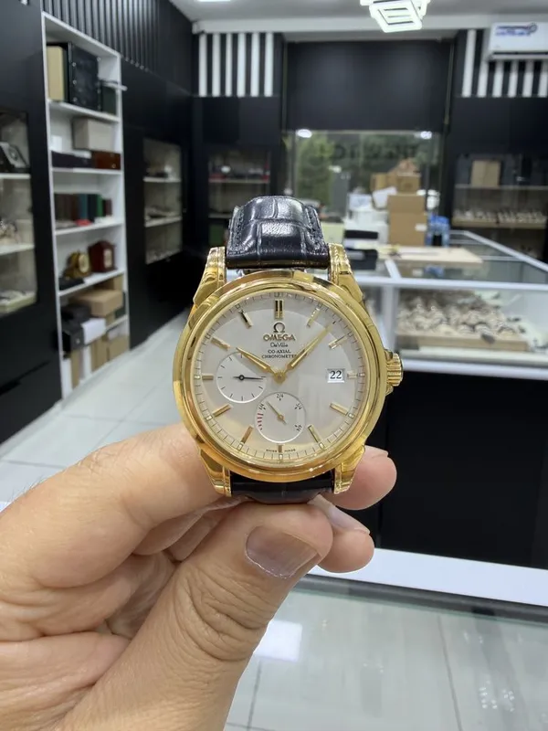Золотые Часы Omega De Ville Chronometer 18k 750пробы 1