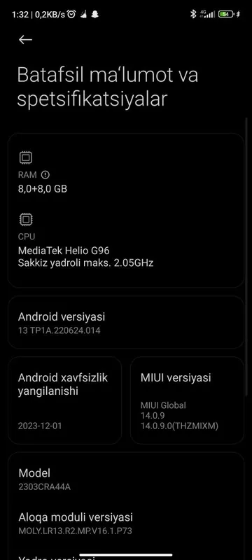 Redmi not 12s 256 8+8