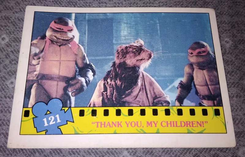 Вкладыши карточки "Черепашки-ниндзя" TOPPS 1990 1 Вкладыши карточки "Черепашки-ниндзя" TOPPS 1990 1