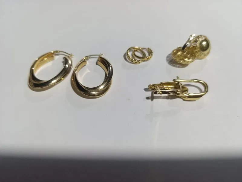 Тилла зирак, Золотые серьги, CARTIER Проба 585,вес 4,11 гр