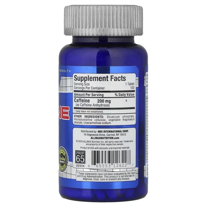 Кофеин ALLMAX, Caffeine 200 мг 100 таблеток 2 Кофеин ALLMAX, Caffeine 200 мг 100 таблеток 2