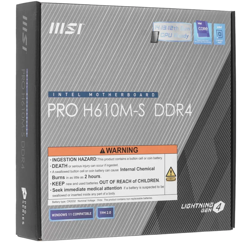 - Материнская плата MSI PRO H610M-S 3
