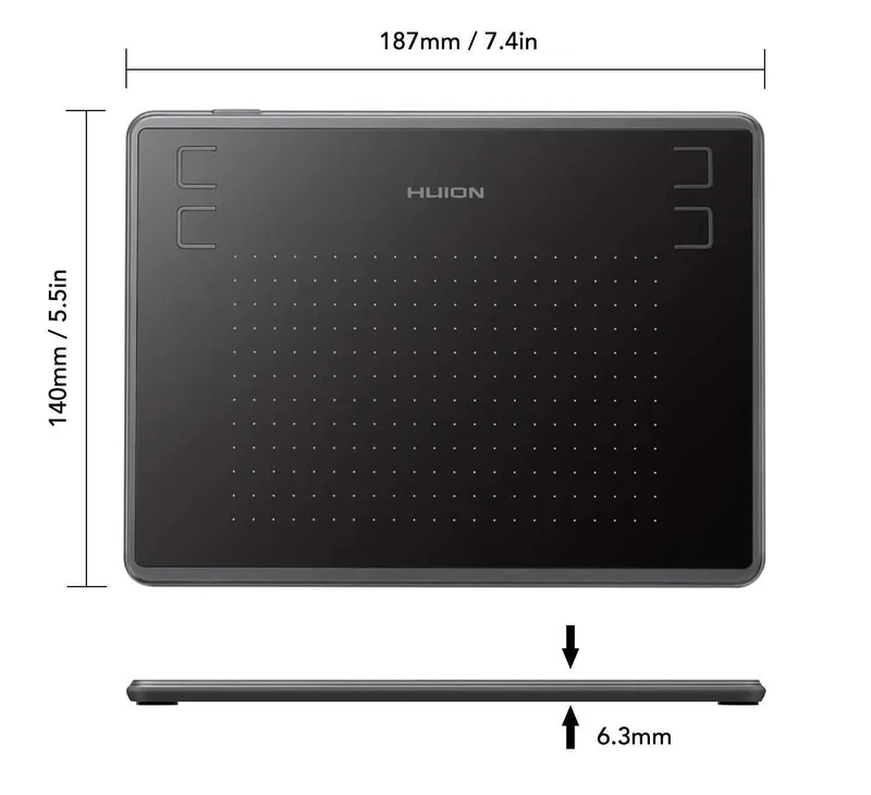 }Графический планшет Huion H430P USB Black 3 }Графический планшет Huion H430P USB Black 3