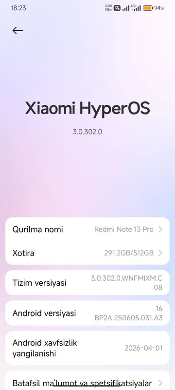 Redmi not 13 pro 512/12+12 3 Redmi not 13 pro 512/12+12 3