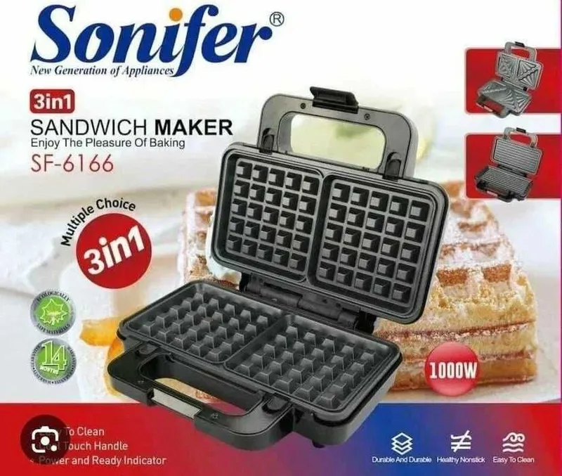 Sandwich maker 3в1 Sonifer SF-6166 1 Sandwich maker 3в1 Sonifer SF-6166 1