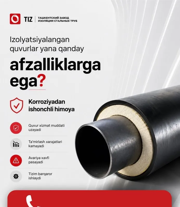 Ishlab chiqaruvchidan metall quvurlarni PPU, PE va ruxlangan qoplamada izolyatsiyalash xizmatlari 5 Ishlab chiqaruvchidan metall quvurlarni PPU, PE va ruxlangan qoplamada izolyatsiyalash xizmatlari 5
