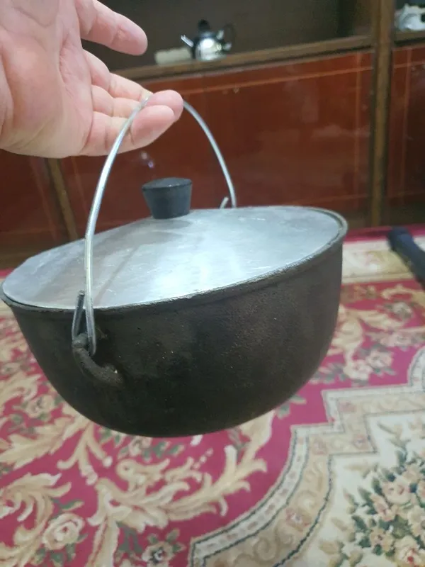 Кавказский казан походный редкое веш чугун тяжёлый 1