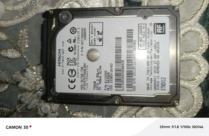HARD DICK.750 GB sara. 3.0Gb/s 5 v 500mA 5400RPM Tailanda ishlab 4