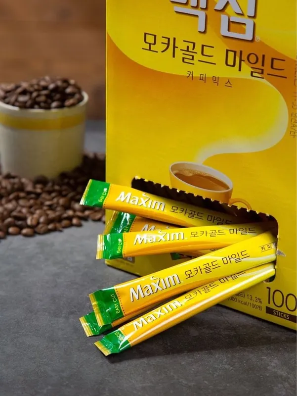 Корейский кофе 3 в 1 • Maxim Mocha Gold Mild • coffee mix — фото 2