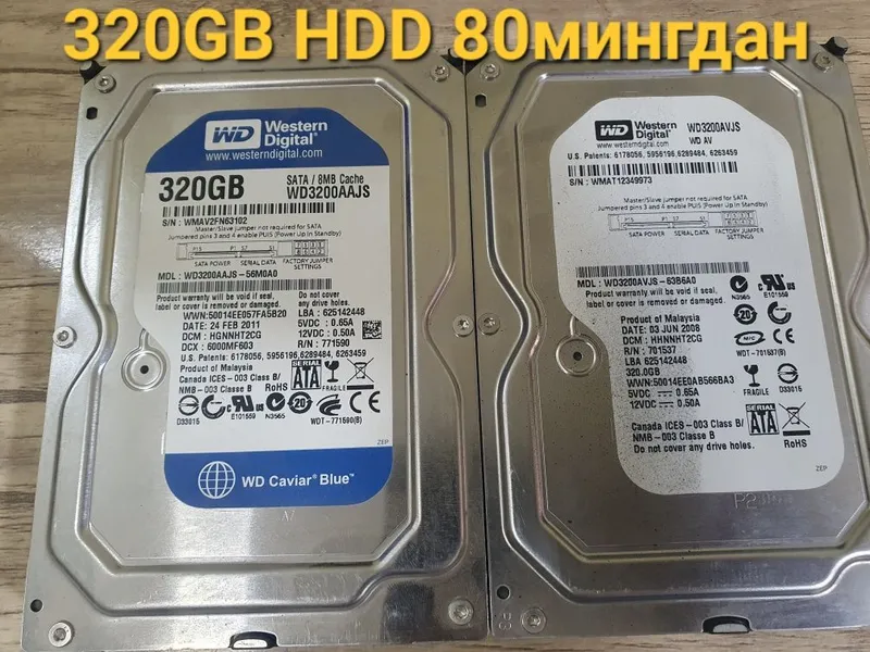 Компютер ва ноутбук учун оригинал HDD, 100% ишлайди,нархи расмда ёзилг — фото 2