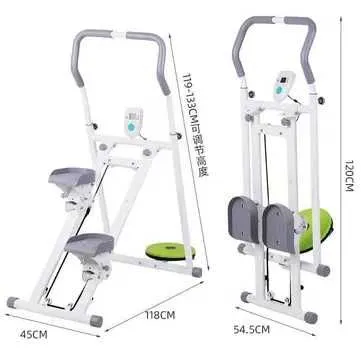 Uyga stepper trenajor displeyli, tutqichli, ixcham kardio sport modeli — фото 1