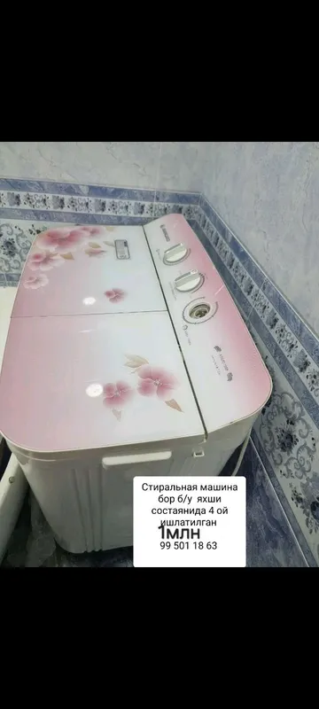 yarim avtomat kir yuvish mashinasi