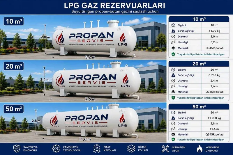 Propanservis.uz propan bochka ishlab chiqaramiz va olib kelamiz 2