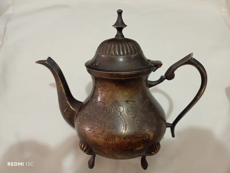 Antikvar sharqona choynak(Jez/Bronza),qo‘l mehnati