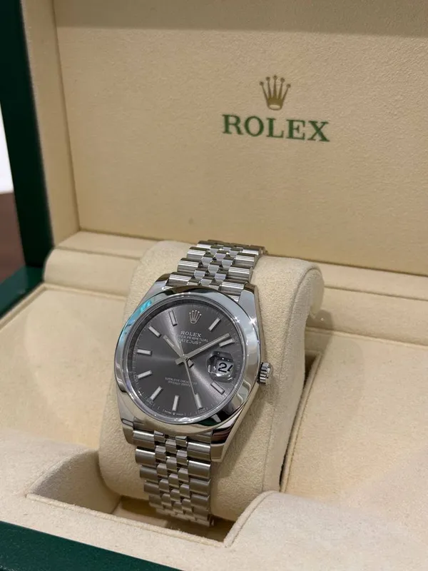 Rolex Datejust 41mm Steel 126300 grey jl — фото 3