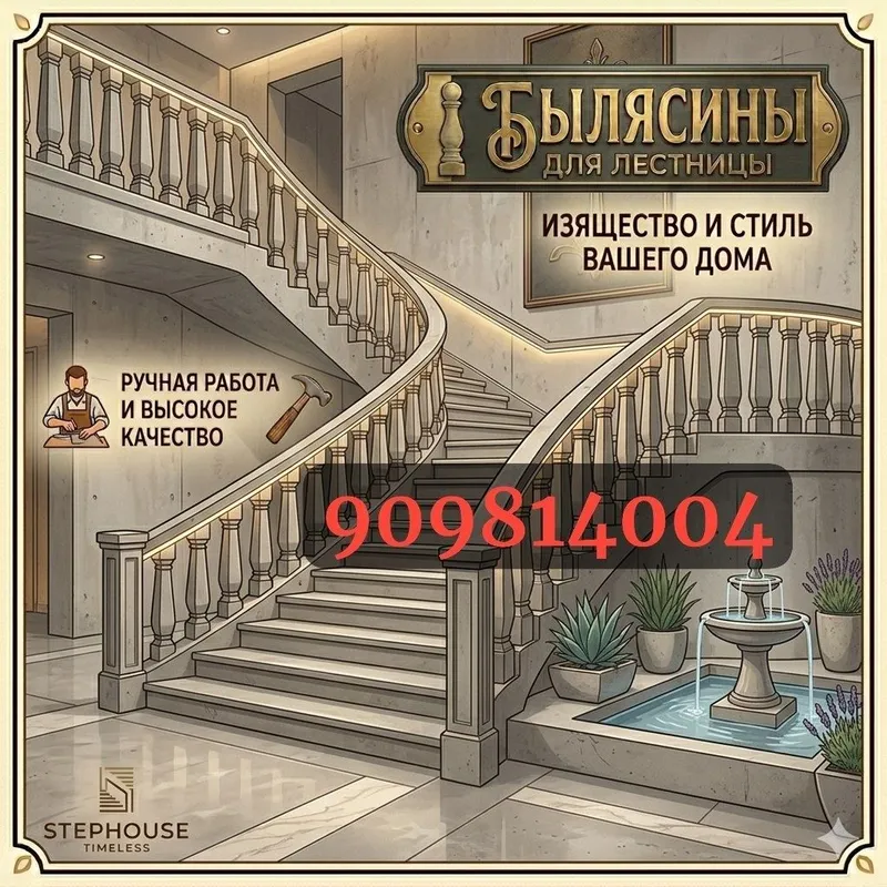 Балясина бетон ступенька фасад перила — фото 2