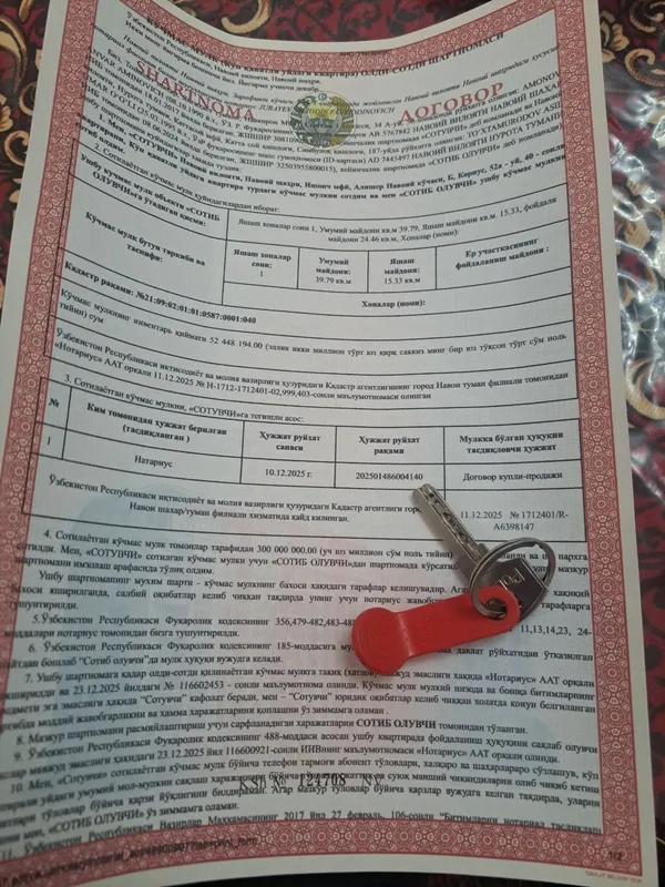 Kvartira 1 xonali 6