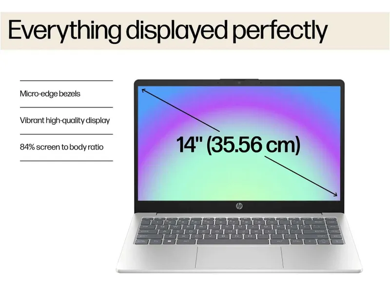 HP 14 (2025) FHD iPS Intel Core 5 14th Gen 120U 8 GB 512GB SSD — фото 1