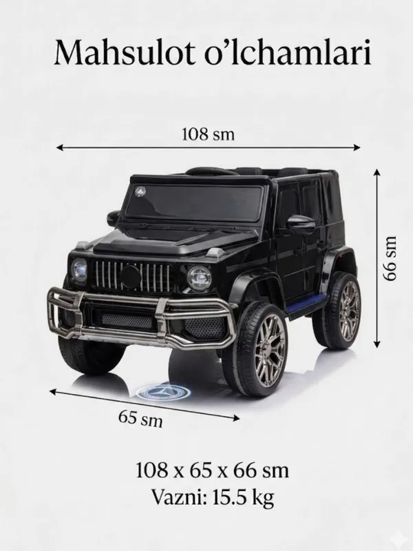 Bolalar elektromobil Mercedes G-class Gelandewagen — фото 5