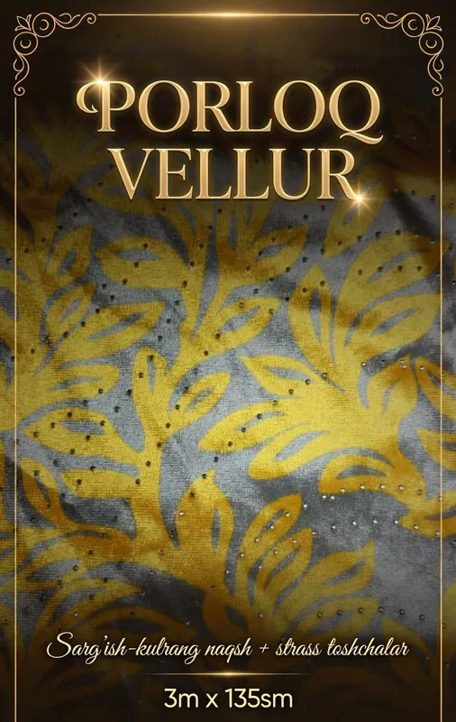 Mato lux Vellur milliy libos uchun juda chiroyli — фото 2