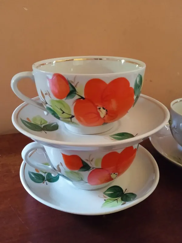 Сервиз интерьерный винтаж СССР. Новый.4 персоны. 3