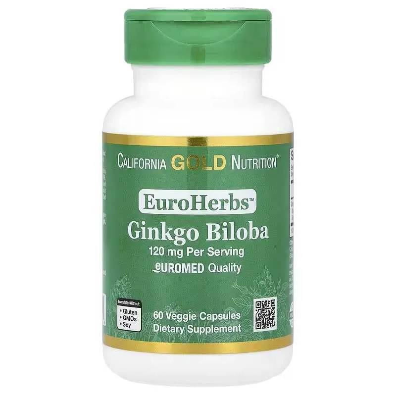 California Gold EuroHerbs Ginkgo Biloba экстракт гинкго билоба