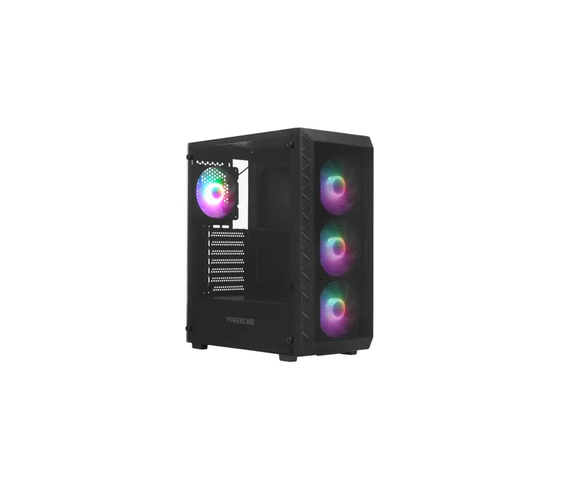 | Корпус для ПК Powercase Mistral S4B Black ATX Игровой 4 кулера