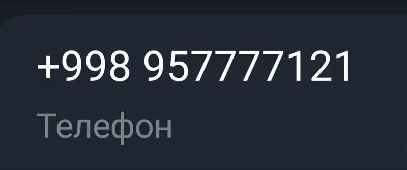 Telefon nomer. .