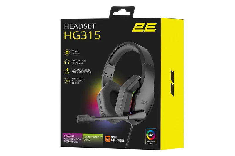 }Гарнитура игровая 2E GAMING HG315 RGB USB 7.1 Black — фото 4