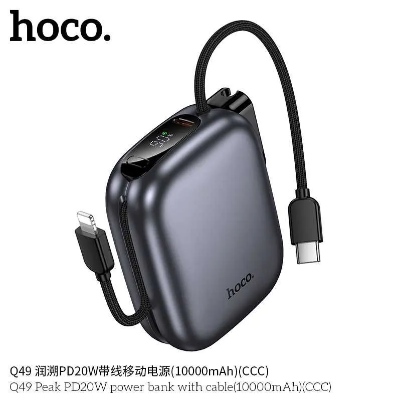 Hoco Q49 QC3.0 22.5W+PD20W Power Bank CCC 10000mAh for iPhone 16 17 — фото 3