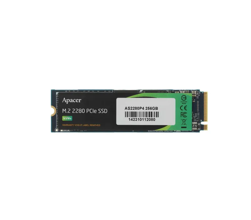 - Твердотельный накопитель SSD M.2 256GB Apacer AS2280P4 NVMe PCIe 1