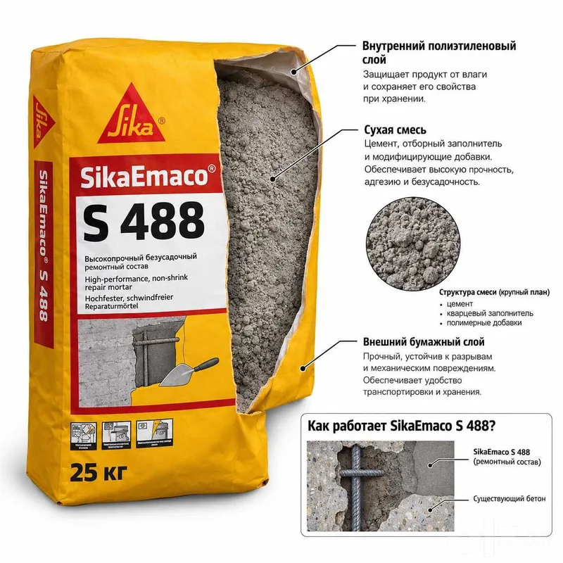 SikaEmaco S 488 MasterEmaco S 488 ремонт бетона beton tamirlash remont 1 SikaEmaco S 488 MasterEmaco S 488 ремонт бетона beton tamirlash remont 1