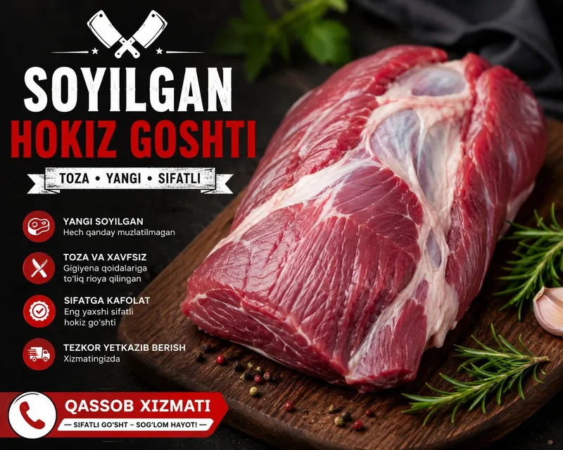 Qassoblik xizmati buqa, katta qora mol uchun