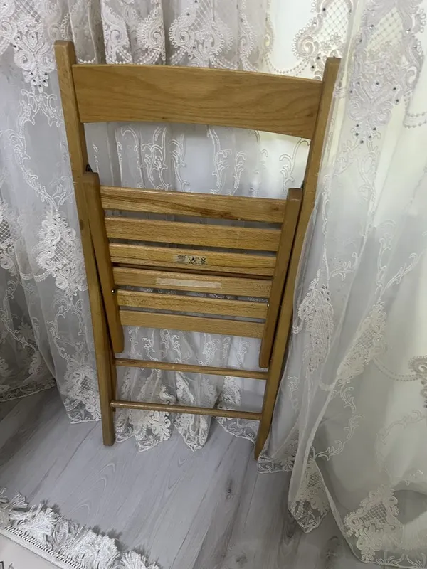 Стул складной из ореха .Куплена заграницей..Икеа Швеция.1 штук. — фото 2