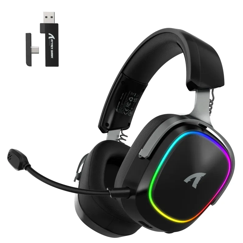 Attack Shark G800 Wireless Gaming Headset | RGB 2 Attack Shark G800 Wireless Gaming Headset | RGB 2
