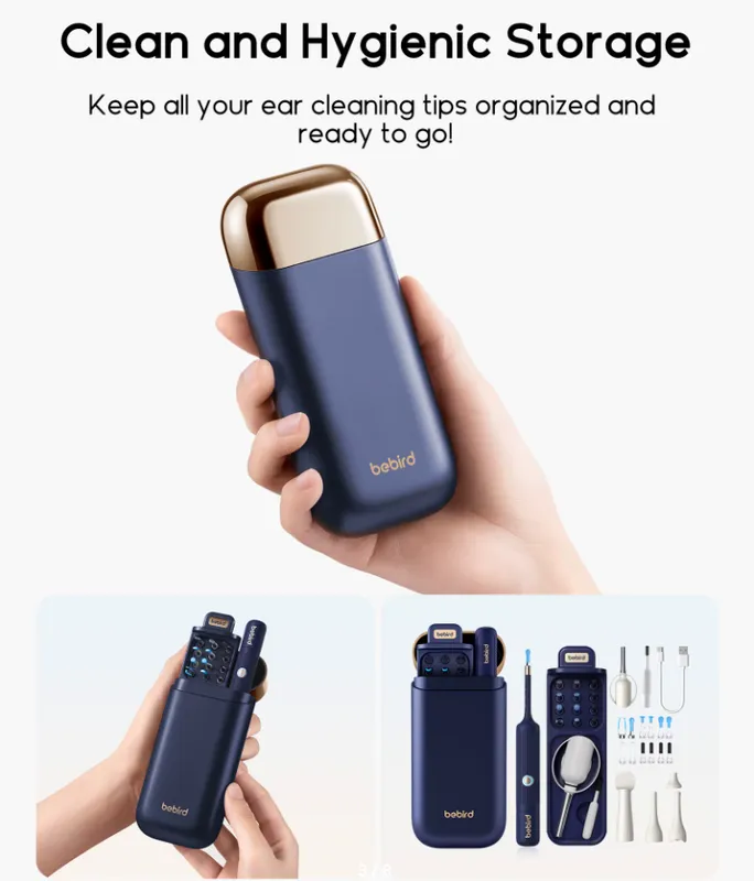 Умная ушная палочка Xiaomi Bebird 3 синяя R37R 3
